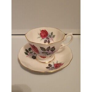 Royal Albert Roses Teacup & Saucer Set England
